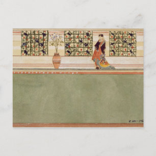 Anglo-japanische Wandgestaltung, c.1860 (mit Bleis Postkarte
