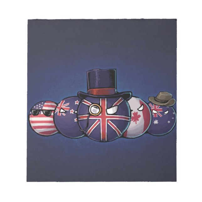 Anglo-Saxon Countryballs Notizblock (Vorderseite)