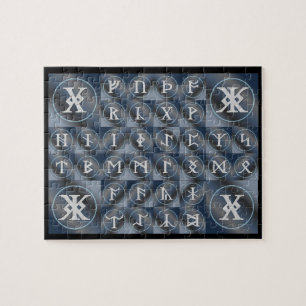 Anglo-Saxon Futhorc Rune Puzzle Runenalphabet