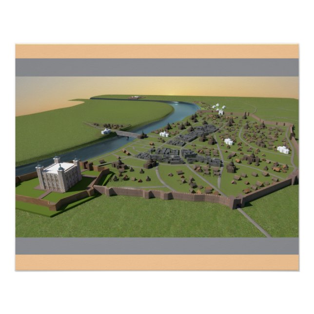 Anglo Saxon London mit Tower Poster (Vorderseite)