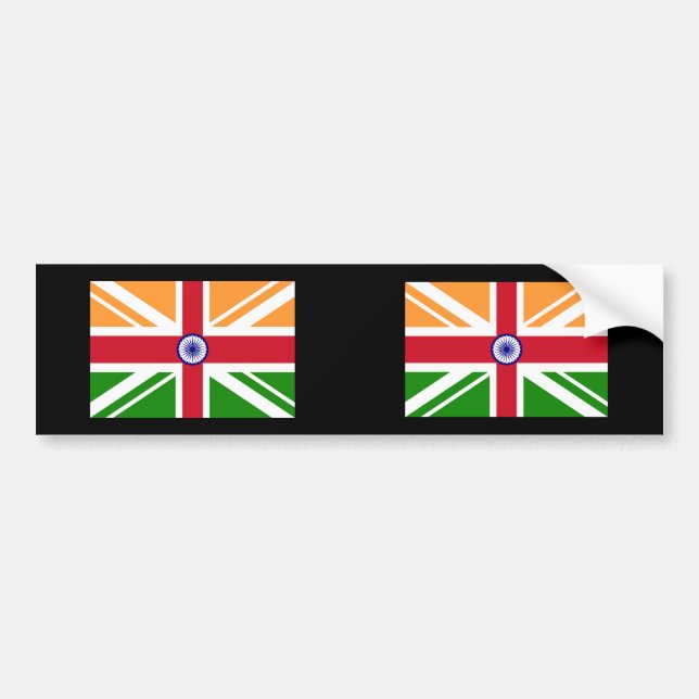 Angloinder Indentity, Indien Autoaufkleber (Vorne)