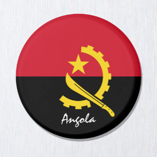 Angola Fahne & Afrika - Reise-/Sportfans Magnet