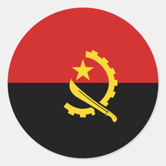 Angola Fisheye Flag Sticker (Vorderseite)