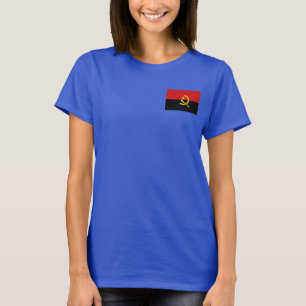 Angola Flag and Map dk T - Shirt