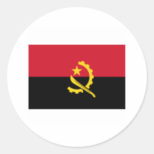 Angola FLAG International Runder Aufkleber