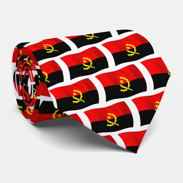 Angola Flag-Krawatte Krawatte (Gerollt)