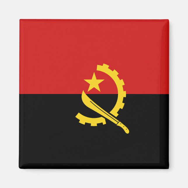 Angola Flag Magnet (Vorne)