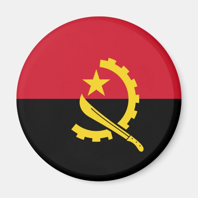Angola Flag Magnet (Vorne)