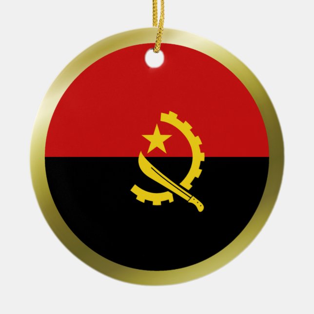 Angola Flag Ornament (Vorne)