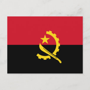 Angola Flag Postcard Postkarte