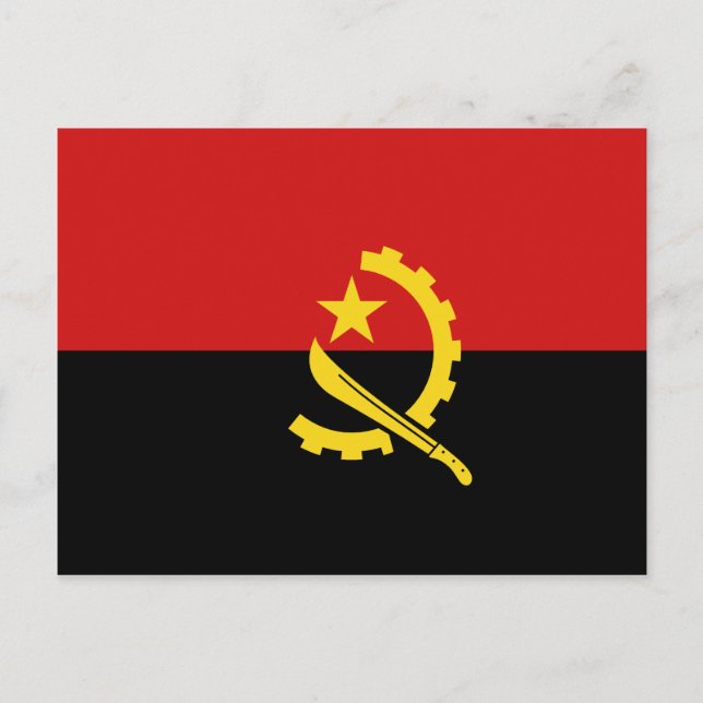 Angola Flag Postcard Postkarte (Vorderseite)