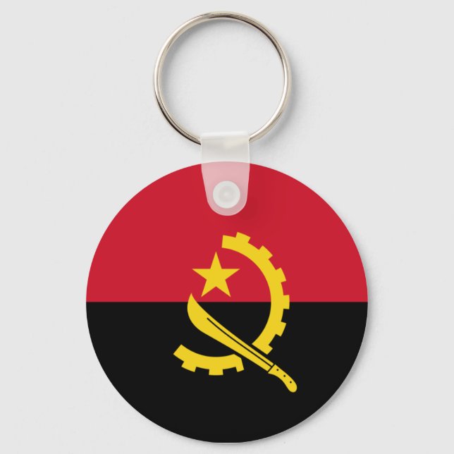 Angola Flag Schlüsselanhänger (Vorderseite)