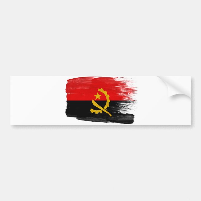 Angola-Flagge Autoaufkleber (Vorne)