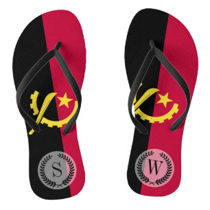 Angola-Flagge Flip Flops