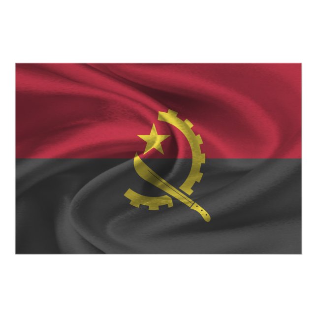 Angola-Flagge Fotodruck (Vorne)