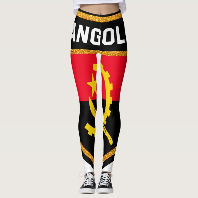 Angola-Flagge Leggings (Vorderseite)