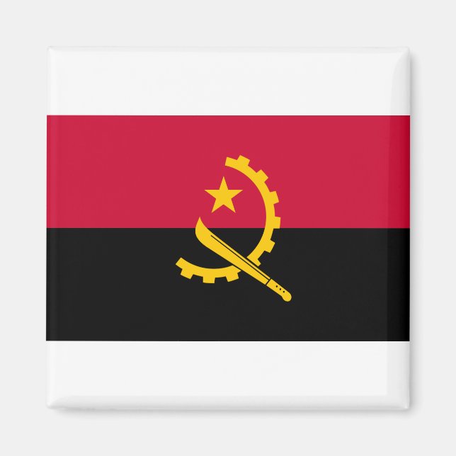 Angola-Flagge Magnet (Vorne)