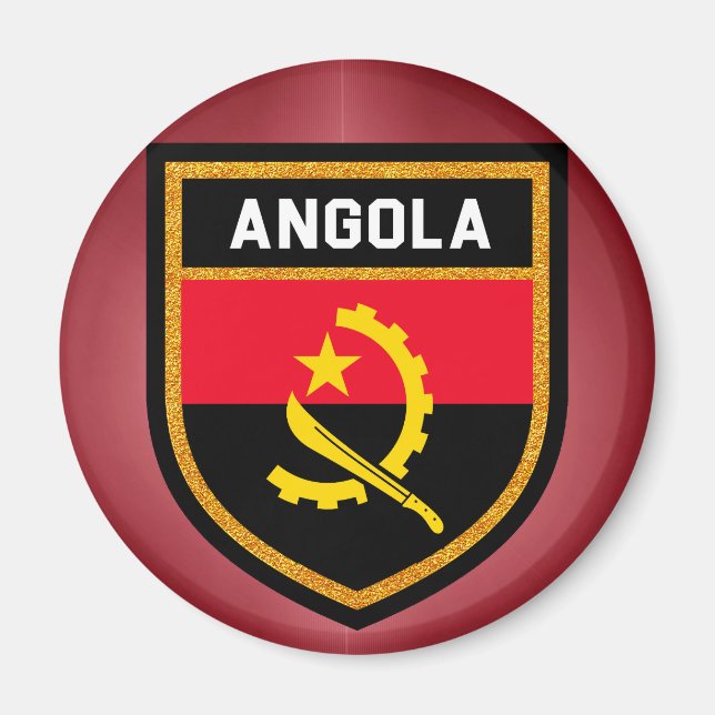 Angola-Flagge Magnet (Vorne)