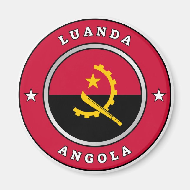 Angola-Flagge Magnet (Vorne)