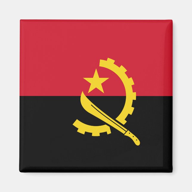 Angola-Flagge Magnet (Vorne)