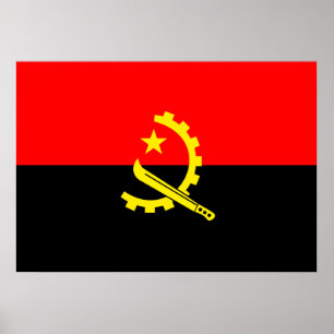 Angola-Flagge Poster
