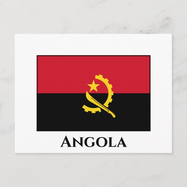 Angola-Flagge Postkarte (Vorderseite)