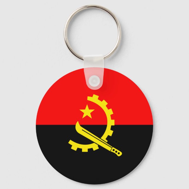 Angola-Flagge Schlüsselanhänger (Vorderseite)