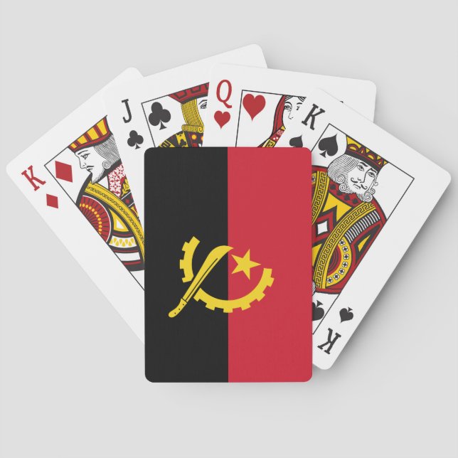 Angola-Flagge Spielkarten (Rückseite)