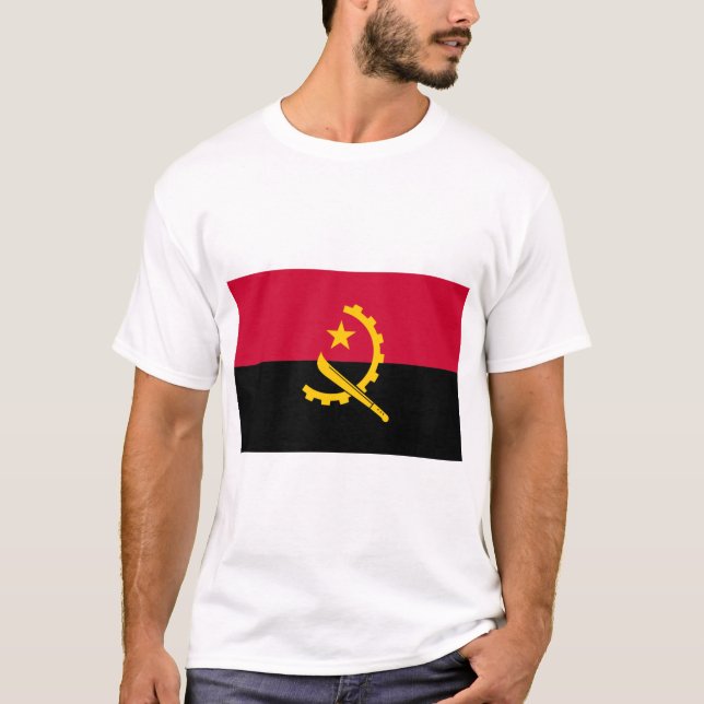 Angola-Flagge T-Shirt (Vorderseite)