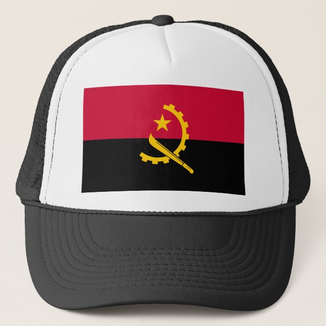Angola-Flagge Truckerkappe (Vorderseite)