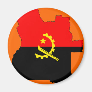 Angola-Flaggenkarte Magnet