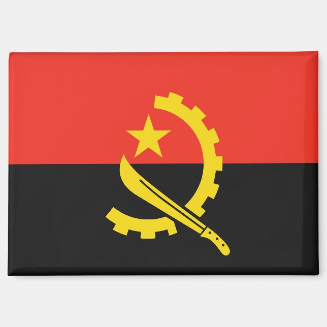 Angola-Flaggenmagnet Magnet (Vorderseite)