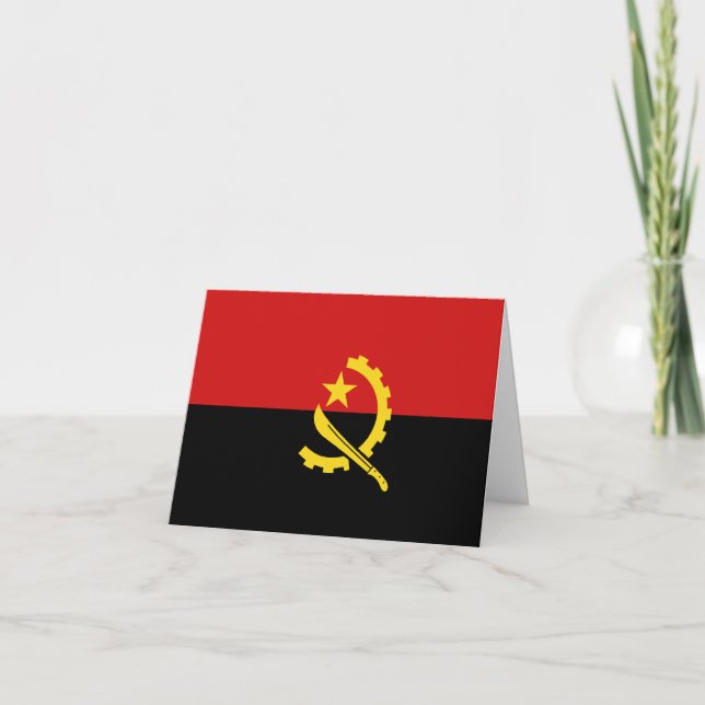 Angola-Flaggennotecard Karte (Vorderseite)