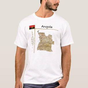 Angola Karte + Flagge + T - Shirt