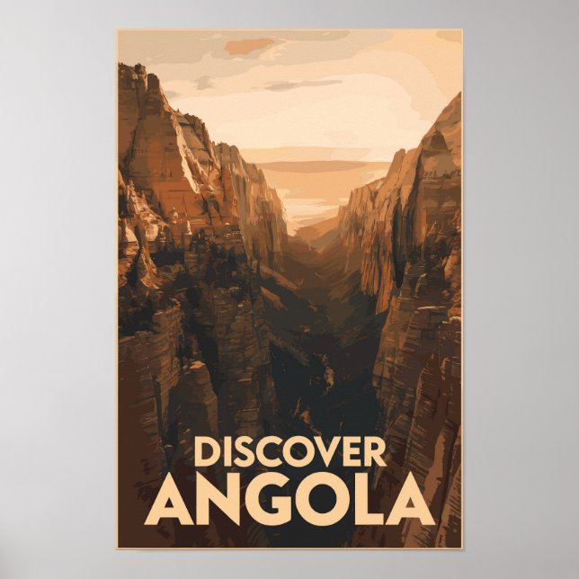Angola Lubango Art Vintag Poster (Vorne)