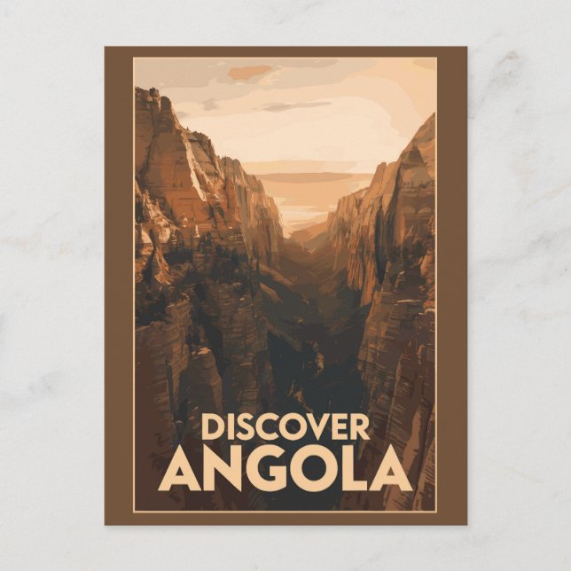 Angola Lubango Art Vintag Postkarte (Vorderseite)