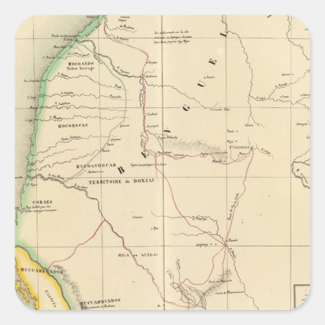 Angola, Namibia 44 Quadratischer Aufkleber (Vorderseite)