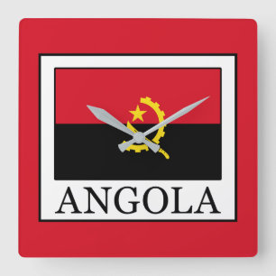 Angola Quadratische Wanduhr