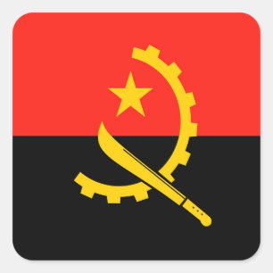 Angola Quadratischer Aufkleber
