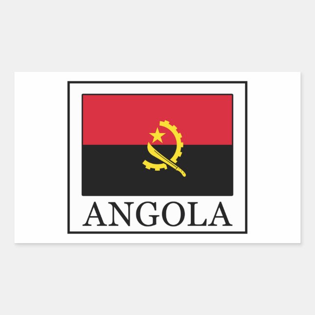 Angola Rechteckiger Aufkleber (Vorderseite)