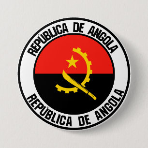 Angola Round Emblem Button