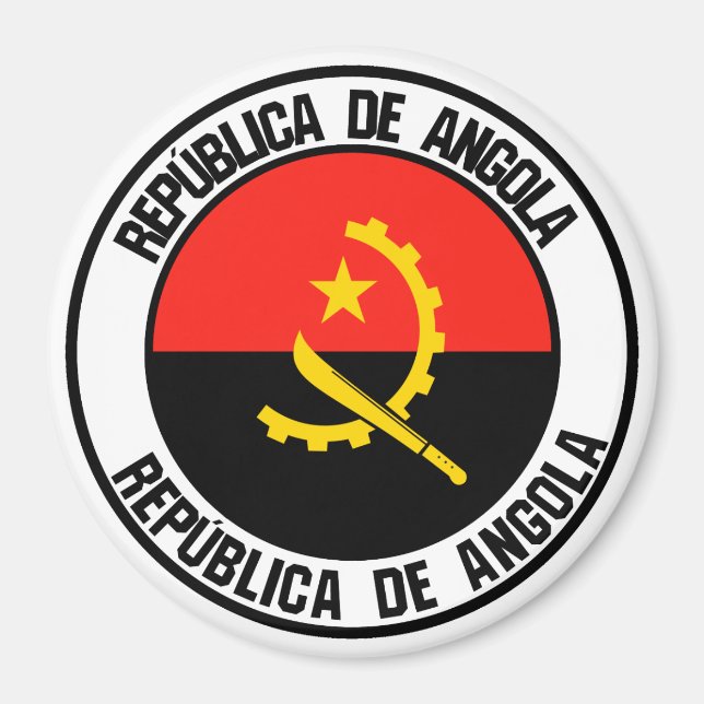 Angola Round Emblem Magnet (Vorne)