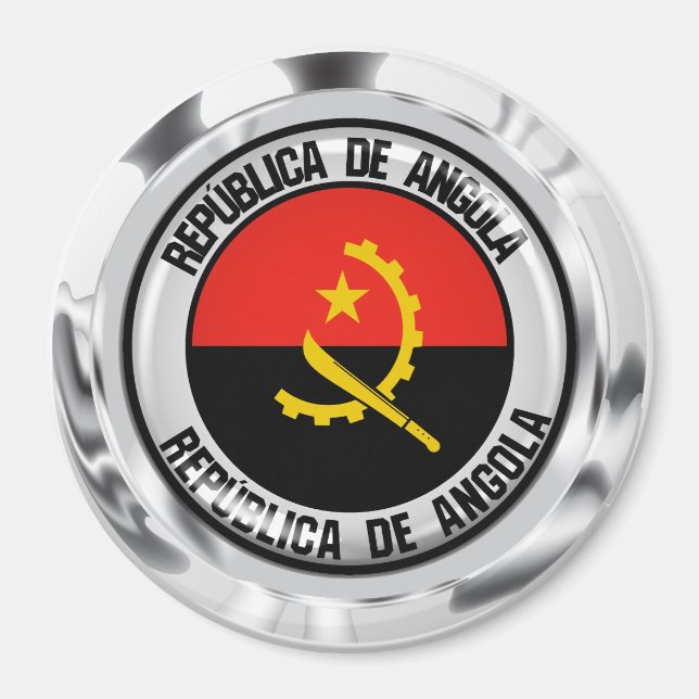 Angola Round Emblem Magnet (Vorne)