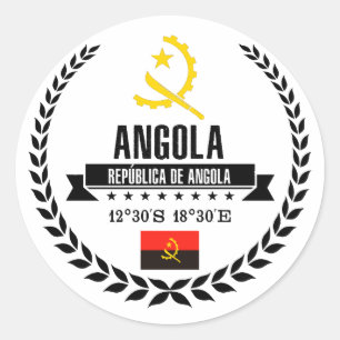 Angola Runder Aufkleber