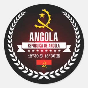Angola Runder Aufkleber