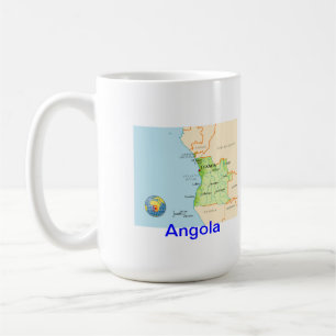 Angolakarte u. -flagge kaffeetasse