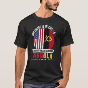 Angolan Amerikanisches Patriot Herz kommt aus Ango T-Shirt