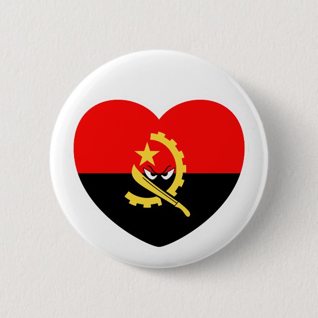 Angolan heart - For real Angolans! Button (Vorderseite)