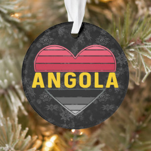 Angolan Heart, I Liebe Angola Weihnachten Ornament