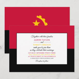 Angolanische Flagge, Flagge von Angola Einladung